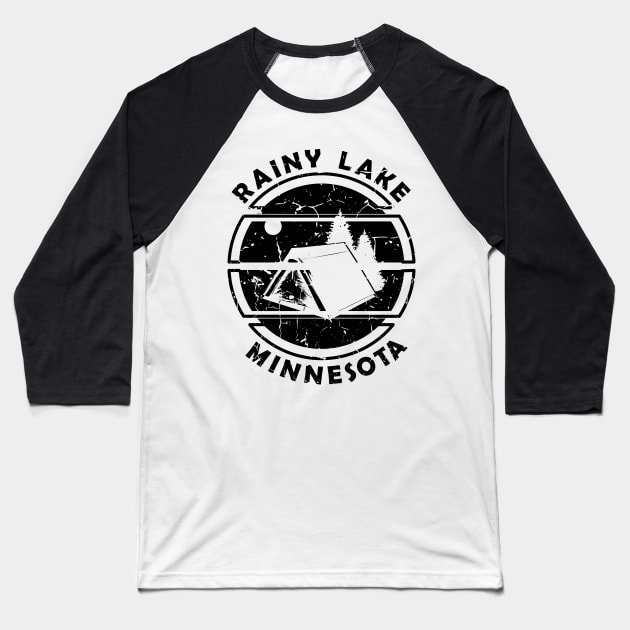 Camping at Rainy Lake Minnesota Baseball T-Shirt by Jahmar Anderson